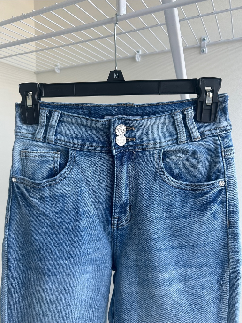 Light Blue High-Rise Flare Jeans - Picture 2 of 6